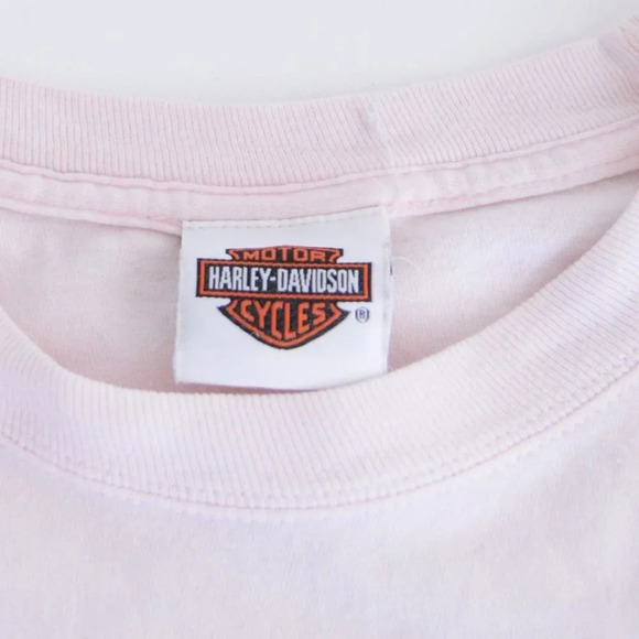 Harley-Davidson Light Pink Y2K '09 Olathe, Kansas Pre-Shrunk 100% Cotton Long M - Picture 10 of 10
